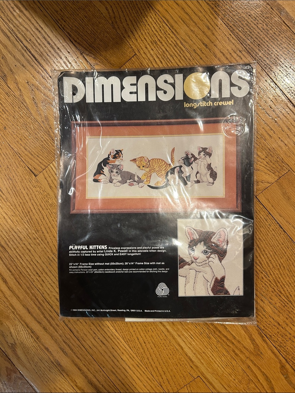Dimensions Playful Kittens Embroidery Kit